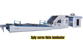 Otomatik 5 katlı 3'ü 1 arada servo oluklu laminatör