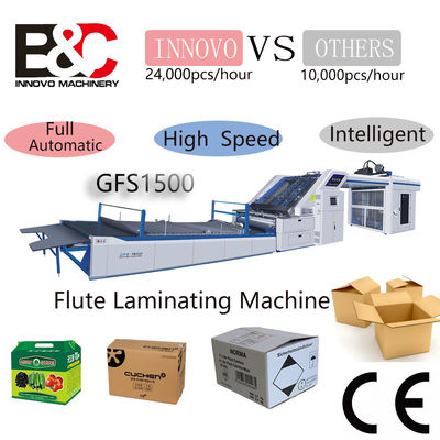Akıllı Otomatik Dalgalanmış Karton Kağıt Yapıştırma Laminasyon Makinesi Yüksek Hızlı Flüt Laminatör Makinesi 200meter/min