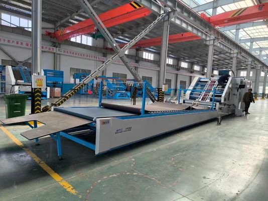Otomatik düzeltme ve 160m/min'de servo kontrolü ile dalgalanmış kağıt için otomatik levha ile levha laminasyon makinesi
