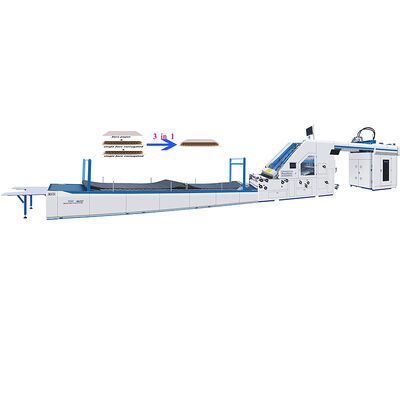 SFH1500 Yeni Tarzı Yükseltilmiş Üç İçinde Bir Servo Otomatik 5 Ply Flüt Laminasyon Makinesi
