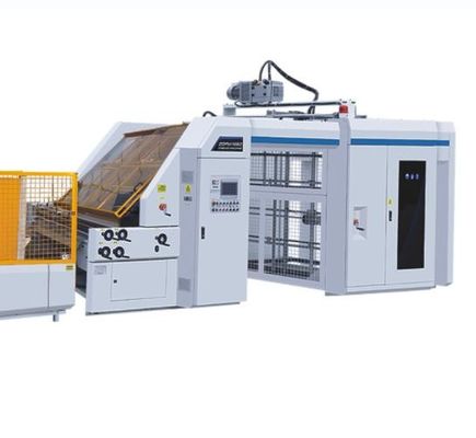 Baskı için CE Kalkanlı 160m / Min Otomatik Flüt Laminasyon Makinesi 150-800gsm